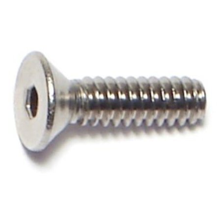 MIDWEST FASTENER #6-32 Socket Head Cap Screw, 18-8 Stainless Steel, 1/2 in Length, 20 PK 72082